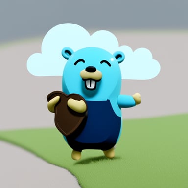 Go Blue Gopher as Cloud Gopher.