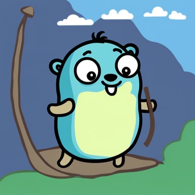 Go Blue Gopher as Cloud Gopher.
