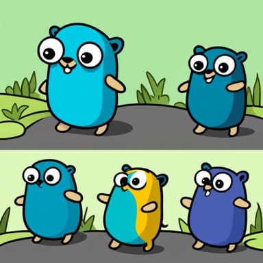 Go Blue Gopher as a default gopher of inversed colors.