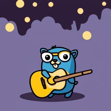 The Go Blue Gopher as a cat.