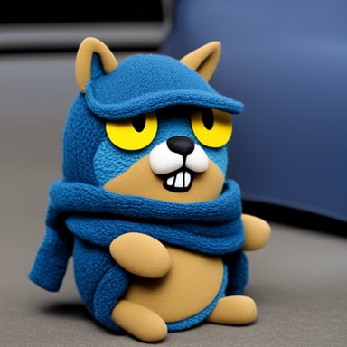 The Go Blue Gopher as a cat.