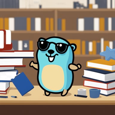 Happy Go Blue Gopher on files