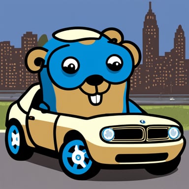Go Blue Gopher in BMW