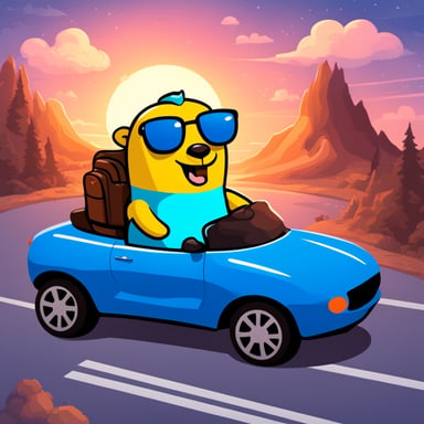 Go blue gopher rides on Python.