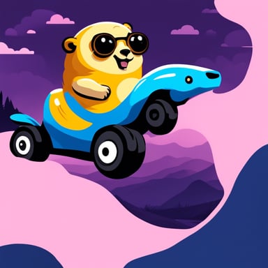 Go blue gopher rides on Python.
