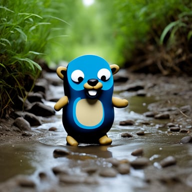 Go Blue Gopher as Puddle Dog