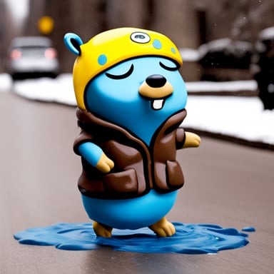 Go Blue Gopher as Puddle Dog