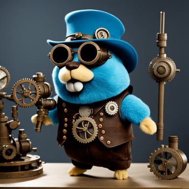 Go Blue Gopher as Steampunk Gopher.