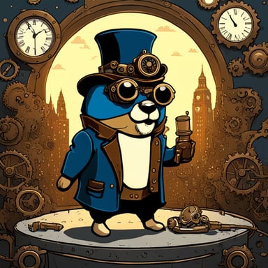 Go Blue Gopher as Steampunk Gopher.