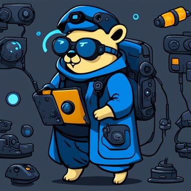 Cyberpunk Go Blue Gopher