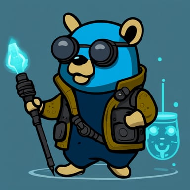 Cyberpunk Go Blue Gopher
