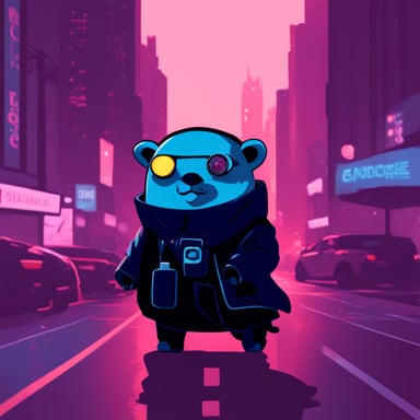 Cyberpunk Go Blue Gopher