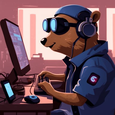 Cyberpunk Go Blue Gopher