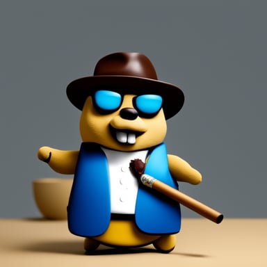 Go Blue Gopher chilling with a cigar.