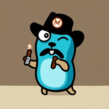 Go Blue Gopher chilling with a cigar.