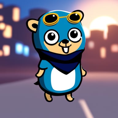 Go Blue Gopher as anime girl