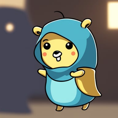 Go Blue Gopher as anime girl