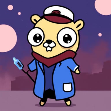 Go Blue Gopher as anime girl