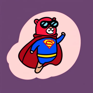 Go blue gopher as Superman.