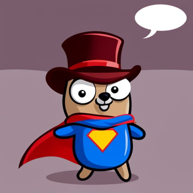 Go blue gopher as Superman.