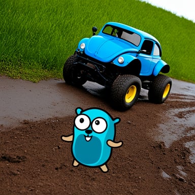 Go Blue Gopher hits a beetle.