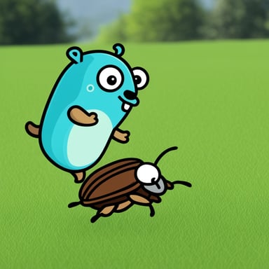 Go Blue Gopher hits a beetle.