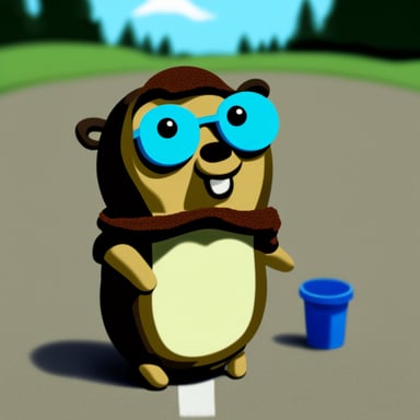 Go Blue Gopher as a realistic gopher