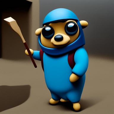 The Go Blue Gopher that looks like a Toltec.