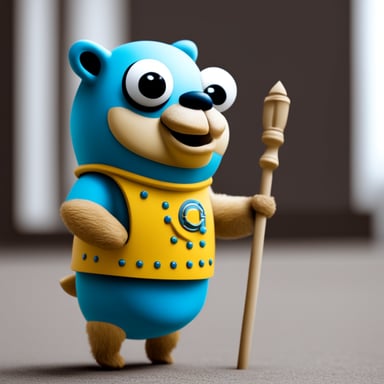 The Go Blue Gopher that looks like a Toltec.