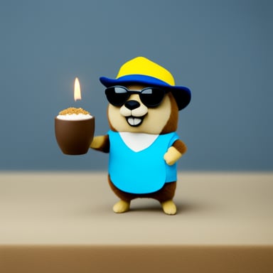 Go Blue Gopher as armwrestler gopher.