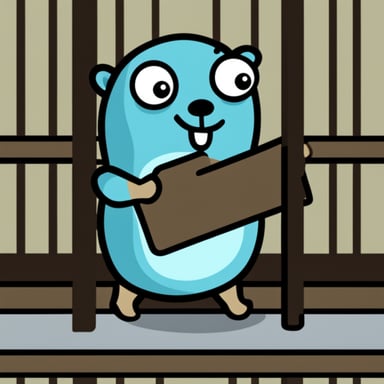 Go Blue Gopher in jail