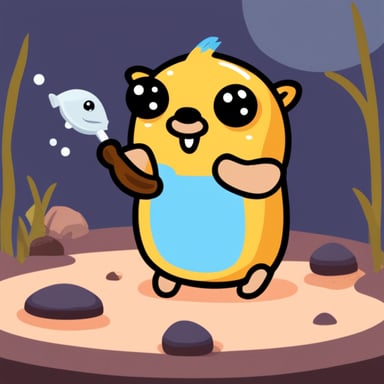 Go blue gopher as fish gopher