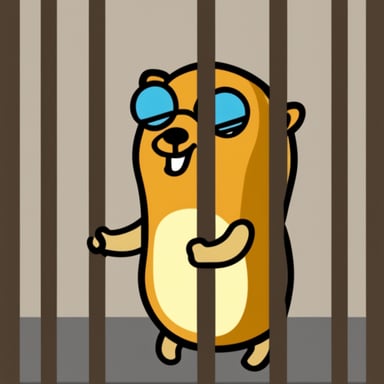 Go Blue Gopher in jail