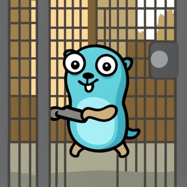 Go Blue Gopher in jail