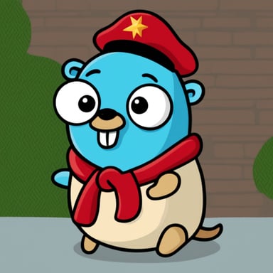 Go blue gopher as Lukashenko