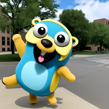 Love inspires Go Blue Gopher to spread positivity and cheer wherever it goes.