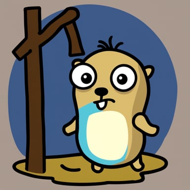 Go Blue Gopher is in despair, doesn't want to live, cries.