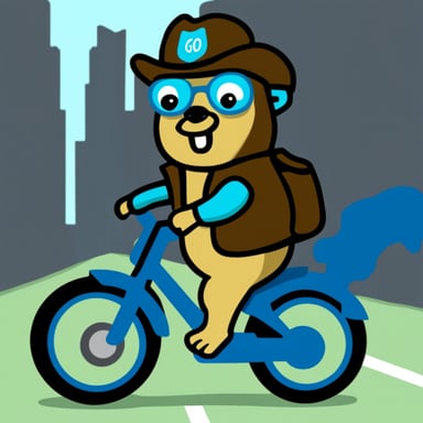 Go Blue Gopher on the bike