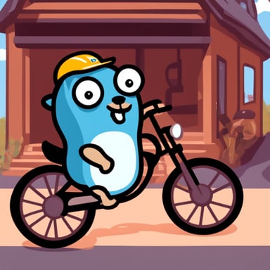 Go Blue Gopher on the bike