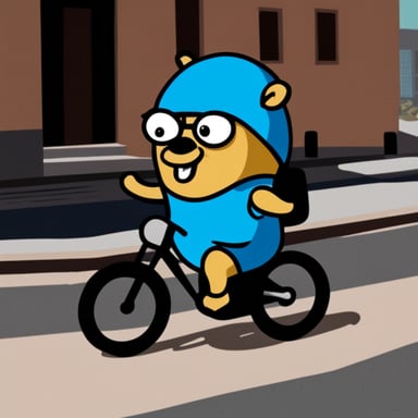 Go Blue Gopher on the bike
