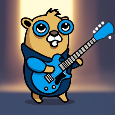 Go blue gopher in punk style.
