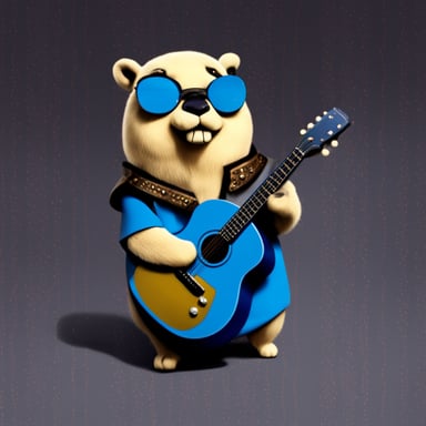 Go blue gopher in punk style.