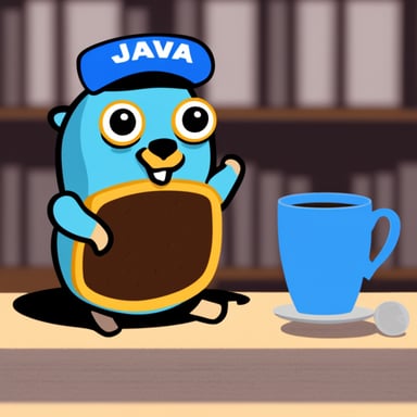 Go Blue Gopher as Java Gopher