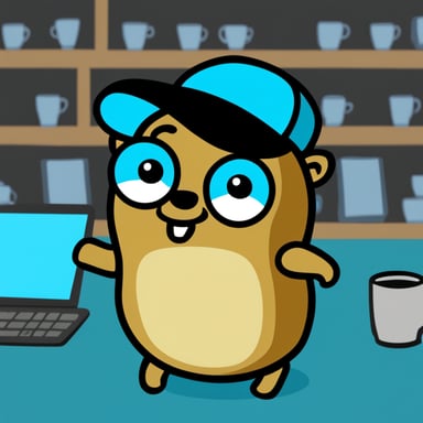 Go Blue Gopher as Java Gopher