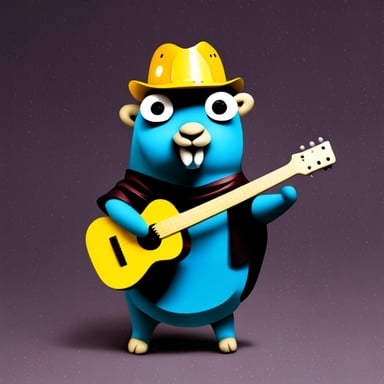 Go Blue Gopher as a metalhead