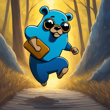 Go blue gopher trains tirelessly, facing every mile with determination. As a marathon runner, its agility and endurance are unmatched, making it a notable competitor in every race.