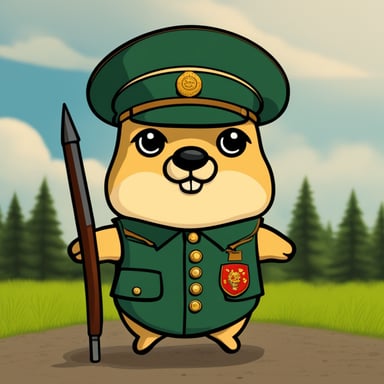 Go Blue Gopher in the uniform of the military of the Republic of Belarus.
