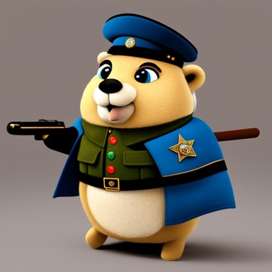 Go Blue Gopher in the uniform of the military of the Republic of Belarus.