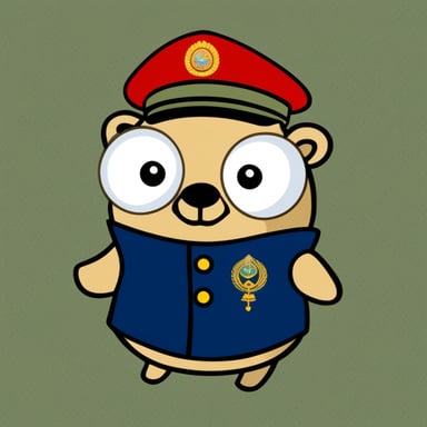 Go Blue Gopher in the uniform of the military of the Republic of Belarus.