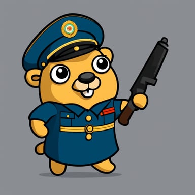 Go Blue Gopher in the uniform of the military of the Republic of Belarus.